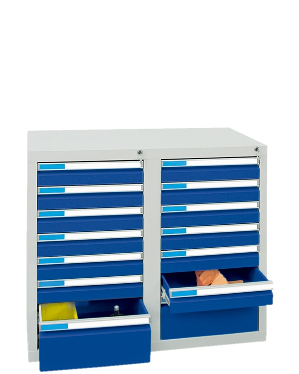Schubladenschrank Serie ESTA-2, Teleskopauszug