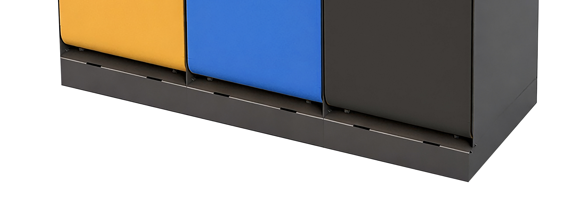 CityCore Metall-Abfallbehälter 3x50L Station für Außenbereich – wetterfest & robust