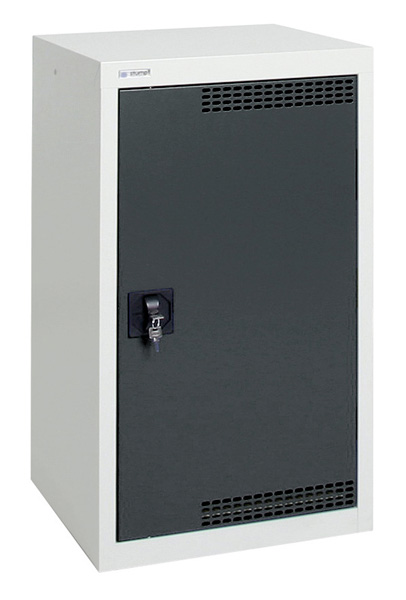 Umweltschrank Basic-Plus-1, lichtgrau/anthrazitgrau