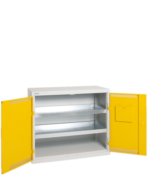 Umweltschrank StawaR-2, lichtgrau/gelb