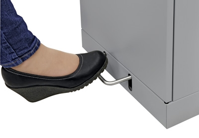 Abfalltrennung Modul-Vario 75, ProSlide-System, Trethebel, graualu-struktur