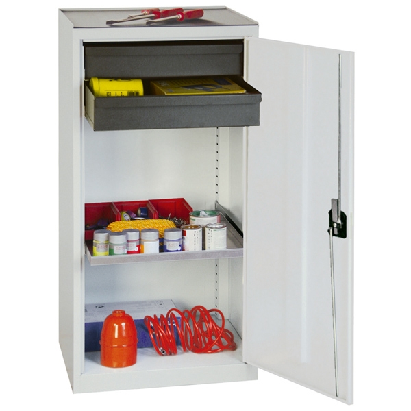 Werkzeug- und Materialschrank Serie 3000, lichtgrau