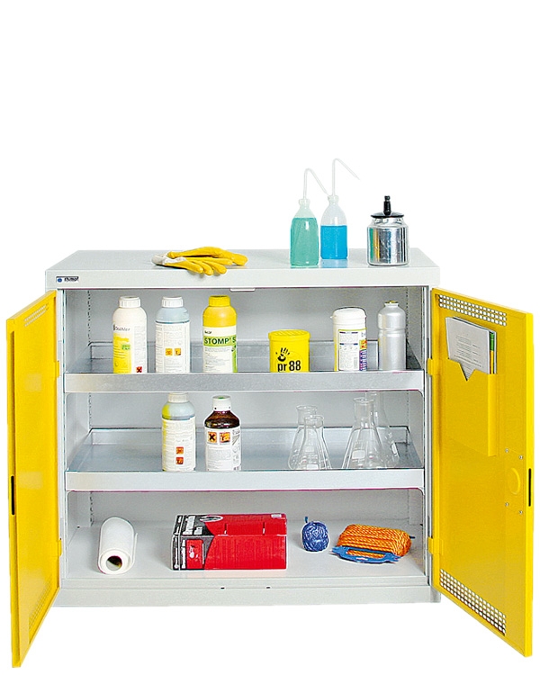 Umweltschrank StawaR-2, lichtgrau/gelb