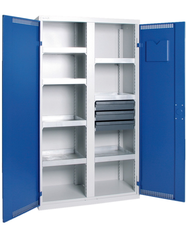 Umweltschrank StawaR-5, lichtgrau/blau