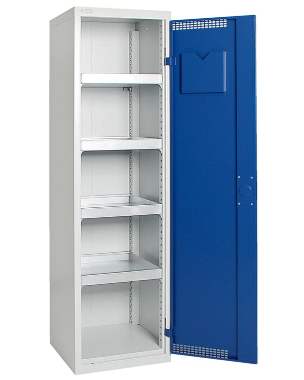 Umweltschrank Basic-Plus-3, lichtgrau/blau