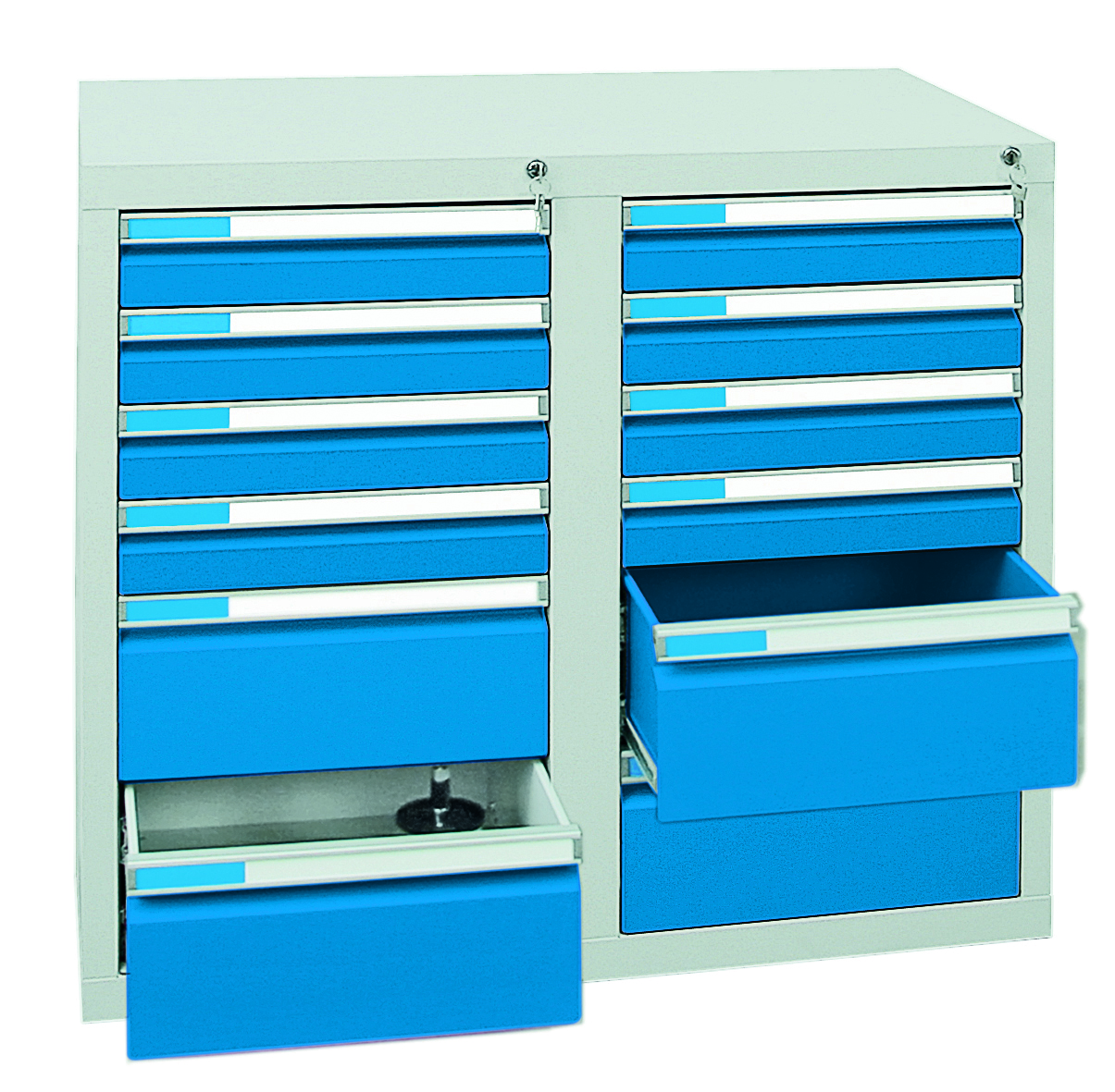 Schubladenschrank Serie ESTA-2, Teleskopauszug