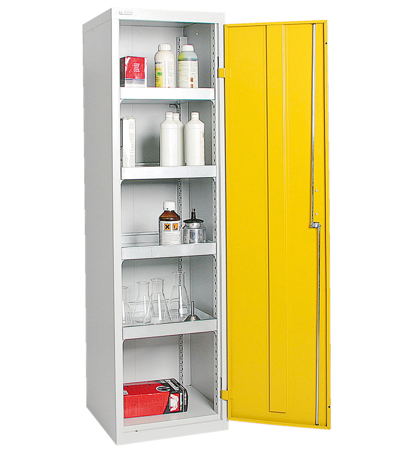 Umweltschrank Basic-3, lichtgrau/gelb