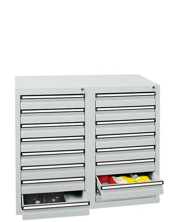 Schubladenschrank Serie ST 410-2, mit Teleskopführungen