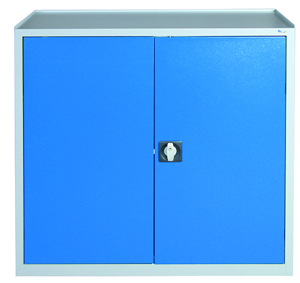 Werkzeugschrank Serie 2000, mit Mitteltrennwand, lichtgrau/lichtblau