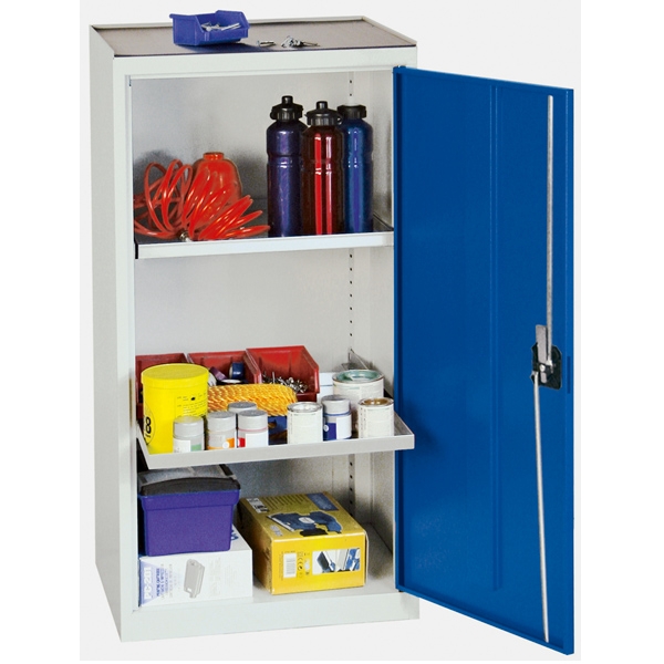 Werkzeug- und Materialschrank Serie 3000, lichtgrau/blau