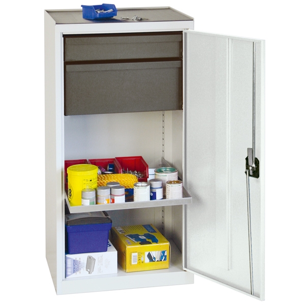 Werkzeug- und Materialschrank Serie 3000, lichtgrau
