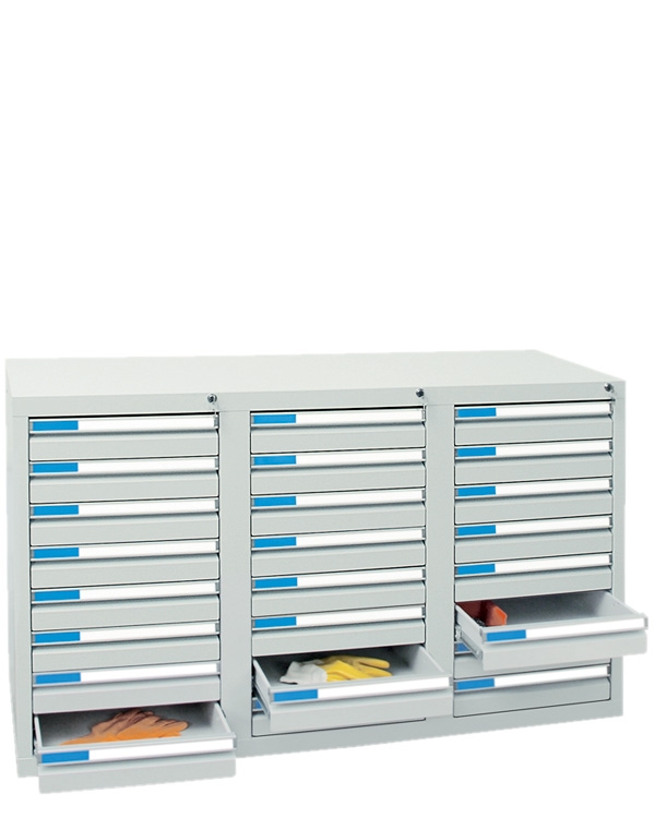 Schubladenschrank Serie ESTA-3, Teleskopauszug